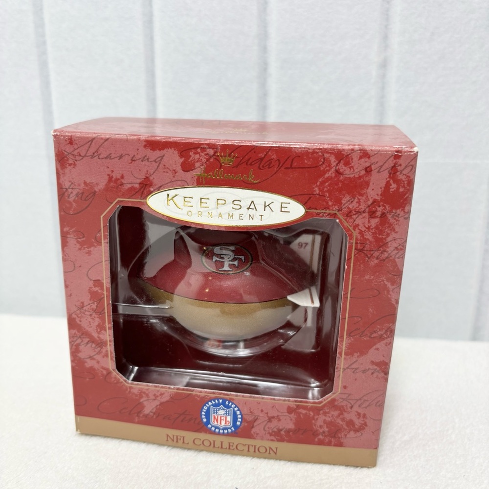 Hallmark Christmas Ornament San Francisco 49ers‎ Football Hot Air Balloon